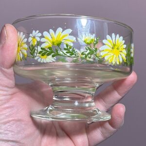 LIBBEY GLASS COMPANY daisy   Discontinued pattern 1972 2 pc